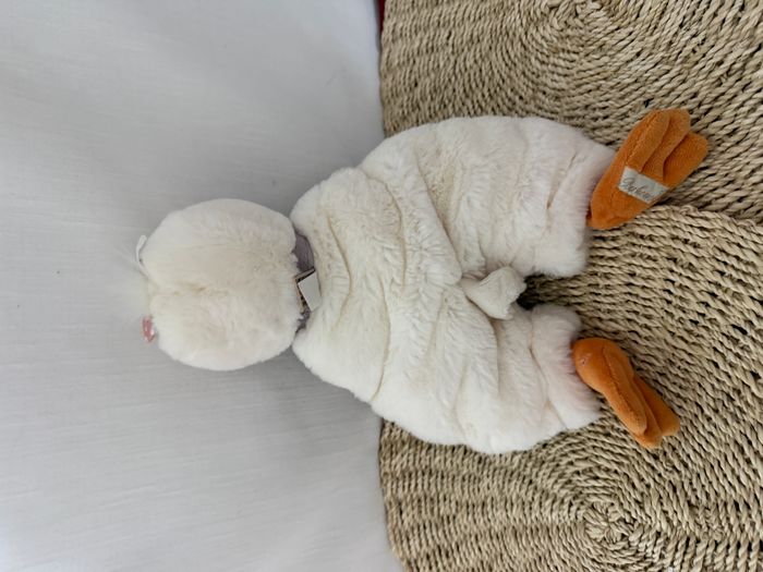 Doudou plat canard blanc violet Bokowski - photo numéro 4
