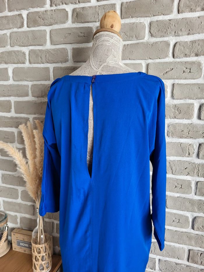 Robe tunique Vero Moda - bleu électrique satiné - photo numéro 9