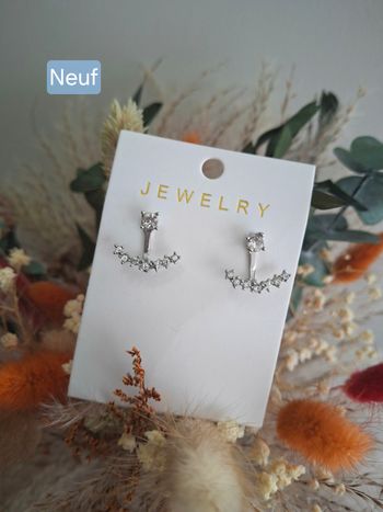 Boucles d’oreilles argentées neuves