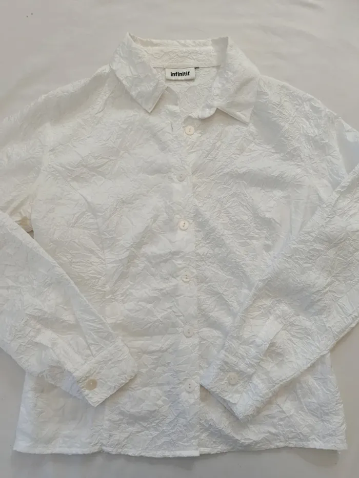 Chemise blanche effet froissé vintage Infinitif taille 3 - photo numéro 2