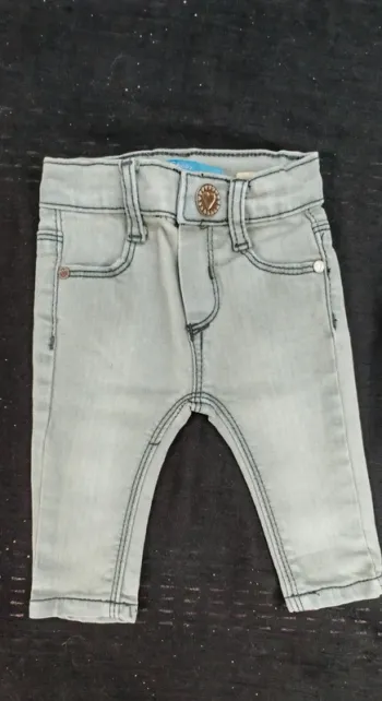 Jean gris clair fille 6 mois TGF Baby Collection