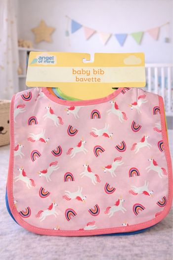 Lot de 4 bavoirs bébé – motifs variés – neufs