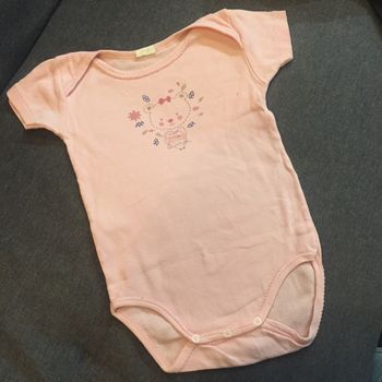 Body fille rose 18 mois