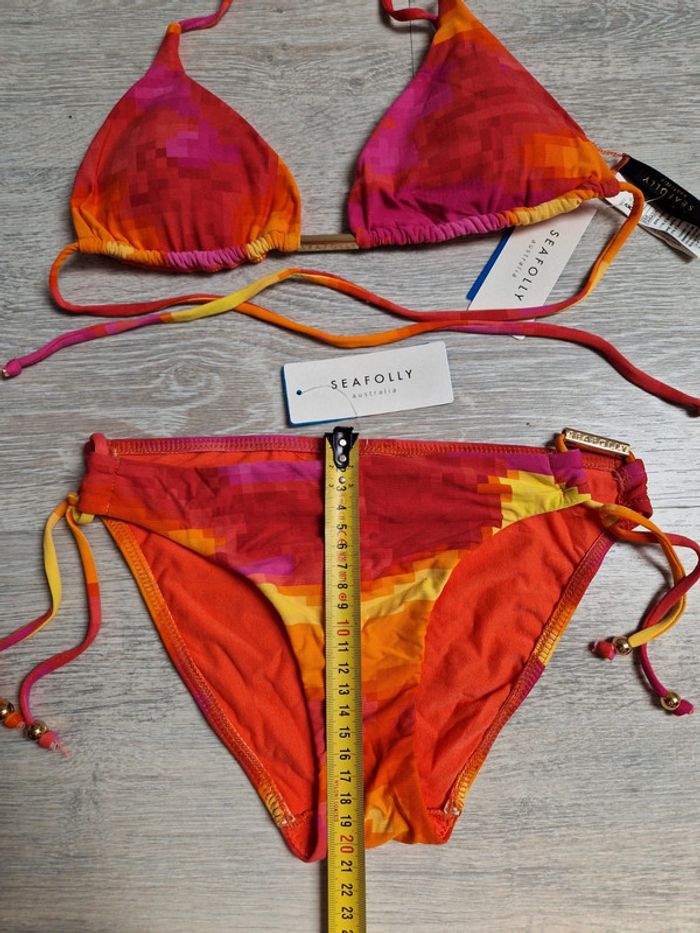 Maillot de bain bikini 2 pièces neuf avec étiquette Seafolly taille 36 - photo numéro 3