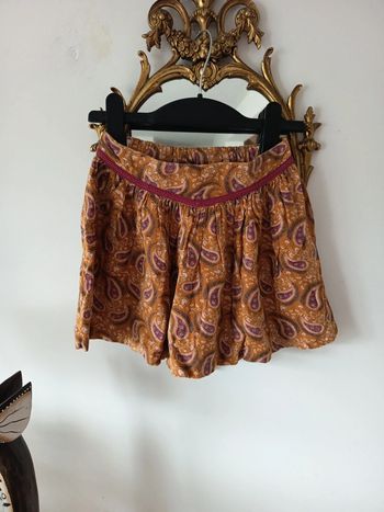 Jupe plissée motif cachemire