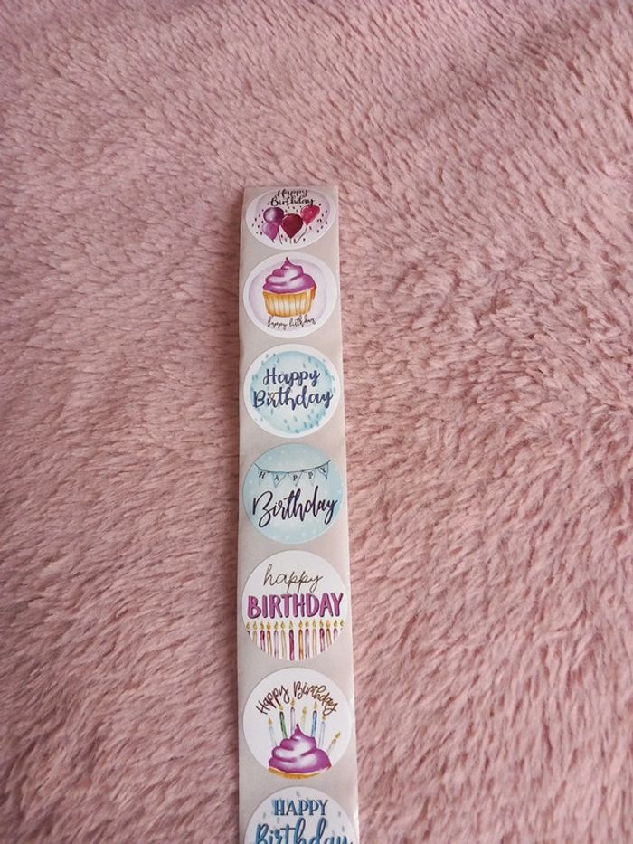 24 autocollants happy birthay - photo numéro 2