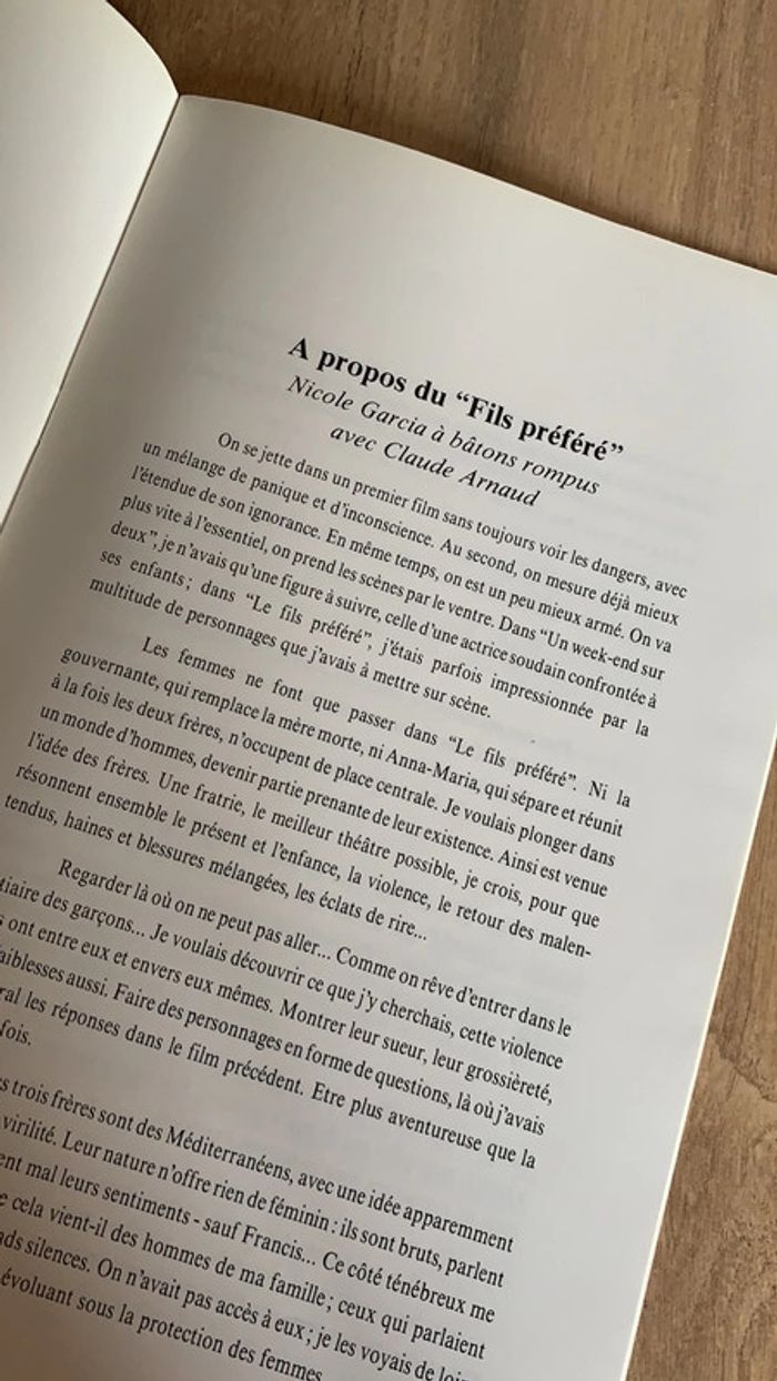 Livret film Le fils préféré Lanvin Barr Giraudeau - photo numéro 4