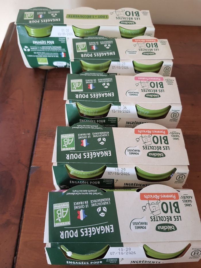Lot de 5 packs compotes fruits  Bledina Bio dès 4/6 mois - photo numéro 5
