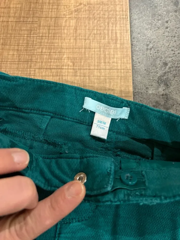 Pantalon bebe garçon, obaïbi, 9 mois - photo numéro 2