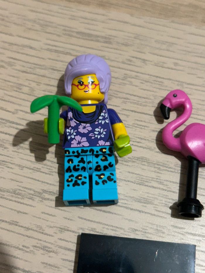 Minifigurine lego 71025 série 19  La jardinière et son flamant rose - photo numéro 2