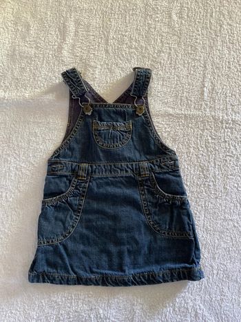 T12mois robe bretelle en jean