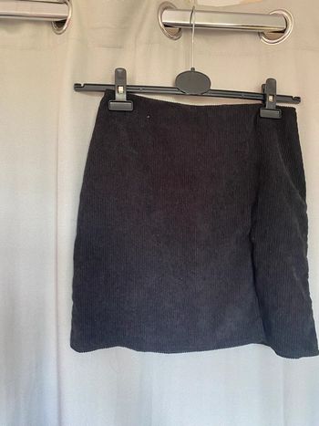 Petite jupe noire à fente, côtelée • SHEIN • Taille 36/S