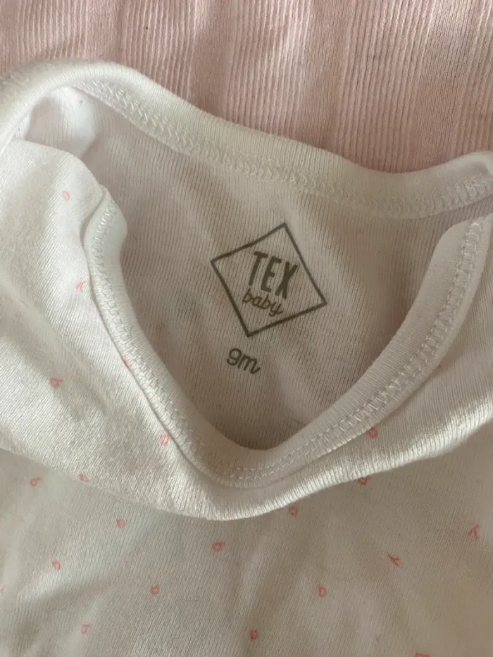 9 mois 71 cm body manches longues courtes petit bateau rose fille bébé collants - photo numéro 8