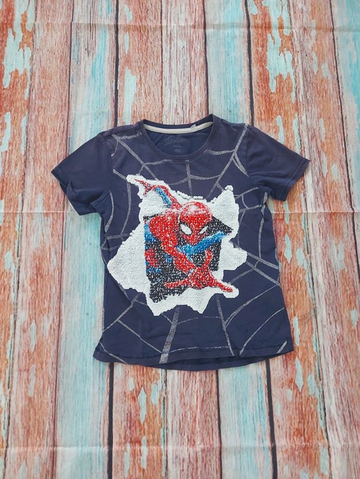 T shirt spiderman sequins 6 ans