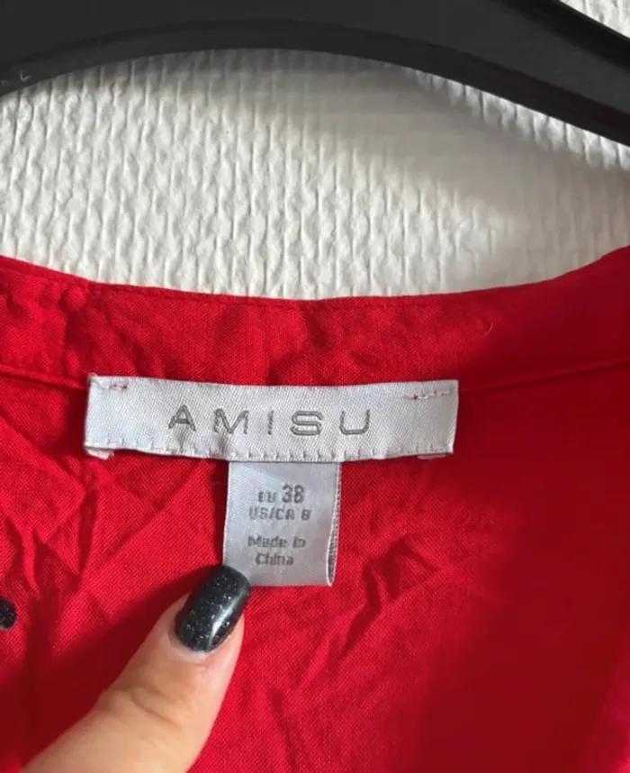 Robe rouge fluide - taille M - photo numéro 2