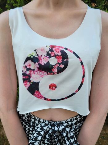 Crop top ying yang été femme taille S