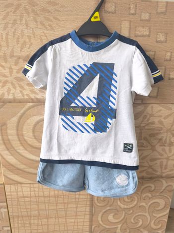Tenue été short éponge garçon 2 ans