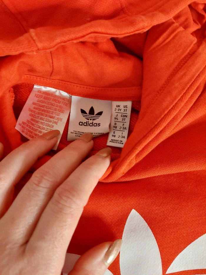 Ensemble jogging rouge Adidas mixte 2/3 ans authentique  👟 - photo numéro 3