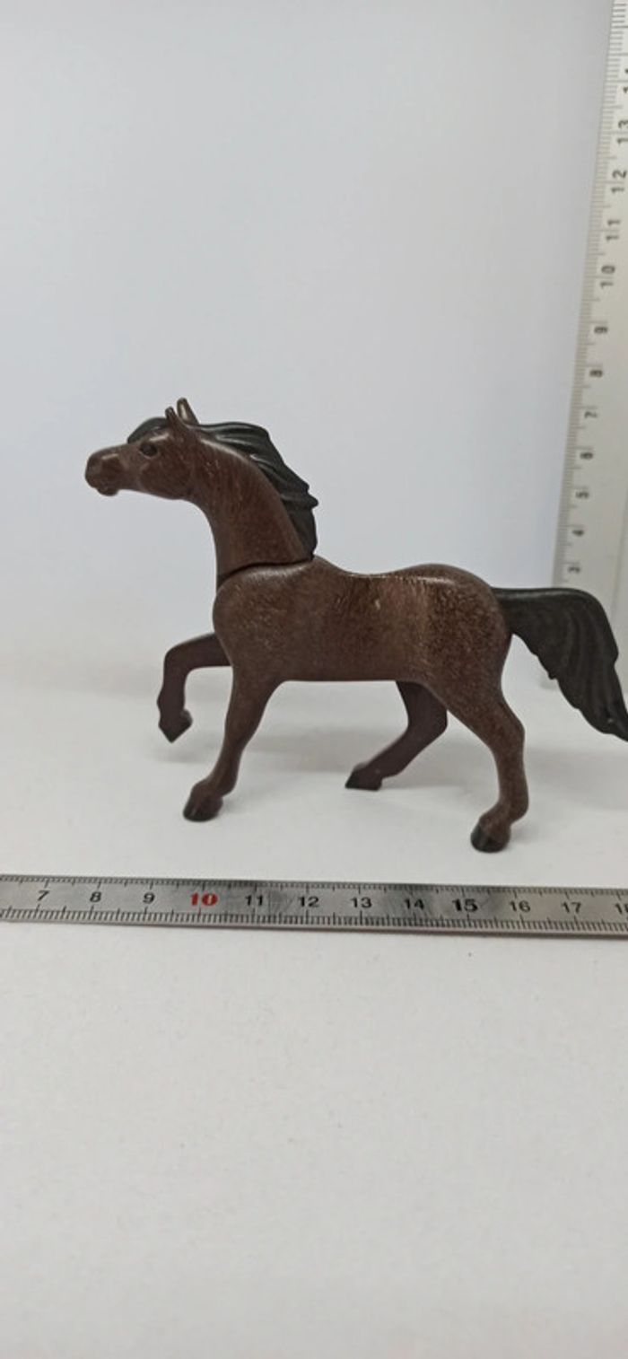 Cheval marron crinière noire playmobil - photo numéro 2
