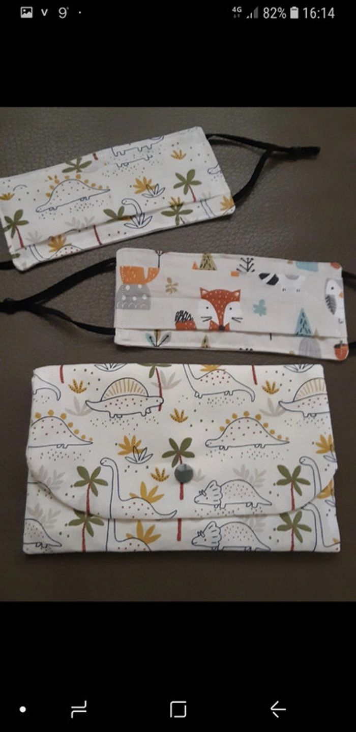 Masques garçon et pochette