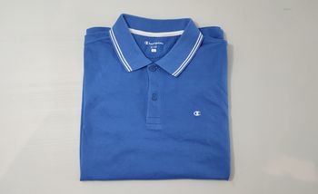 Vêtement Homme Polo tee-shirt t-shirt bleu Champion easy fit taille L #Retrostreet