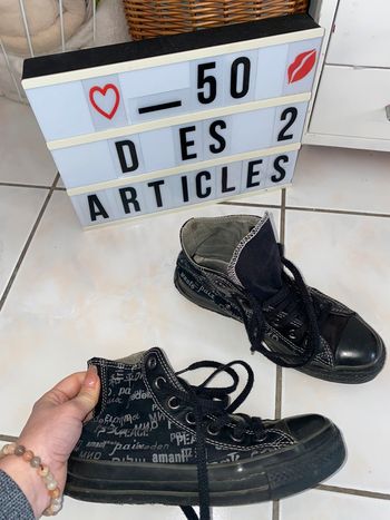 Converse noires all star taille 34