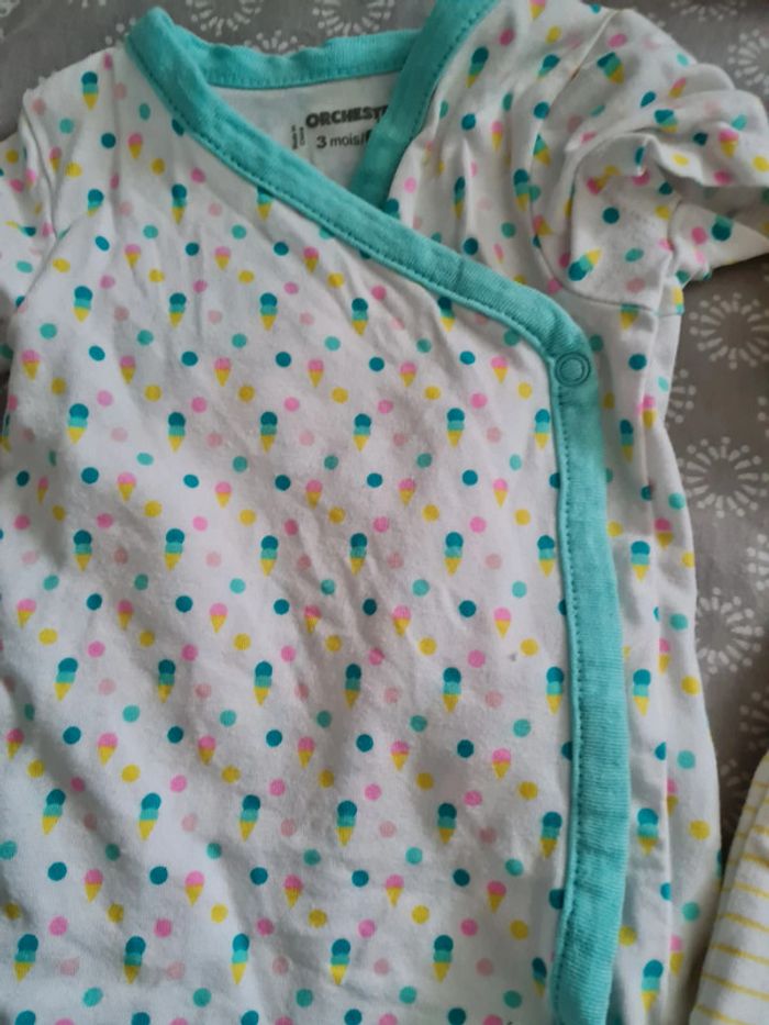 Lots de 2 bodies orchestra 3 mois - photo numéro 2