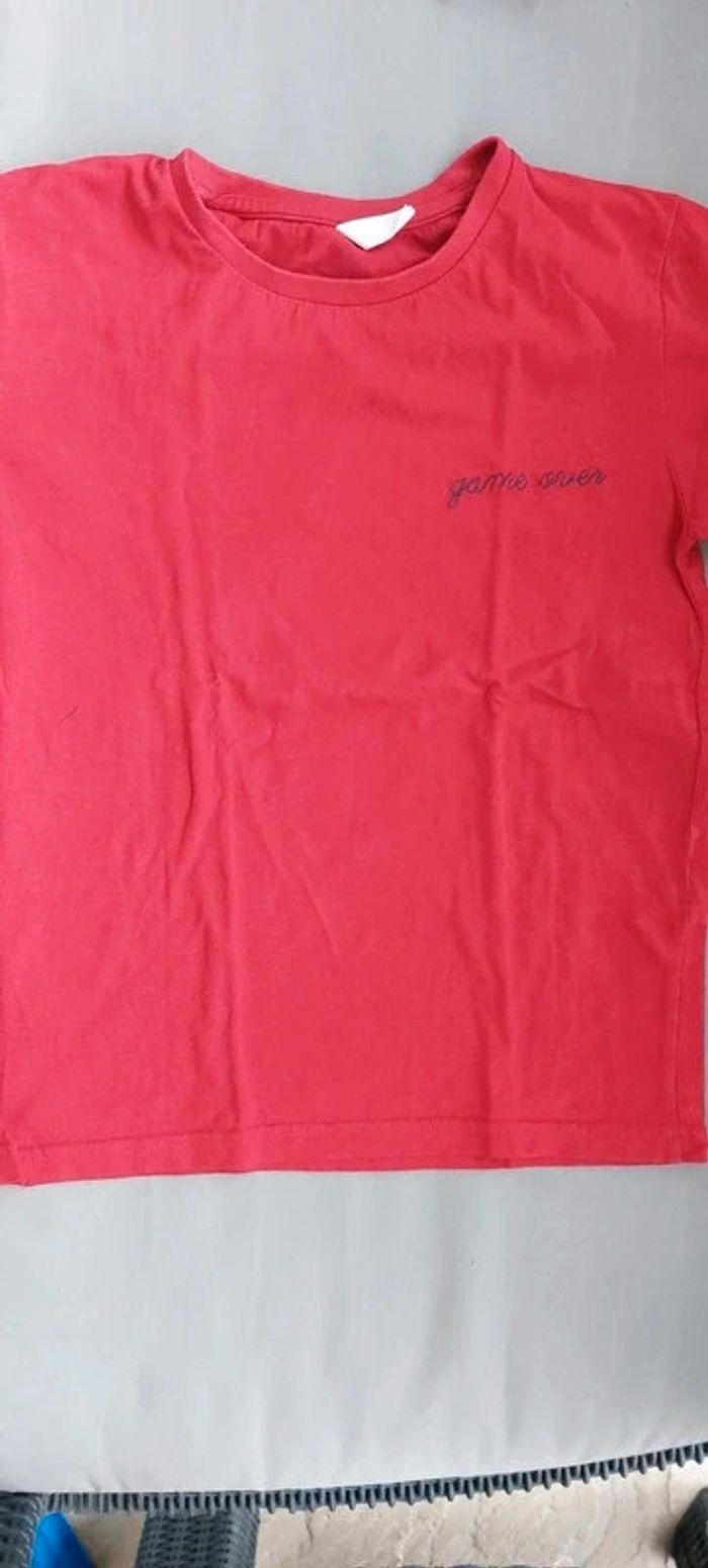 T-shirt brodé game over 10 ans teens