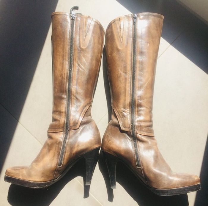 Bottes Jonak en cuir marron - Pointure 40