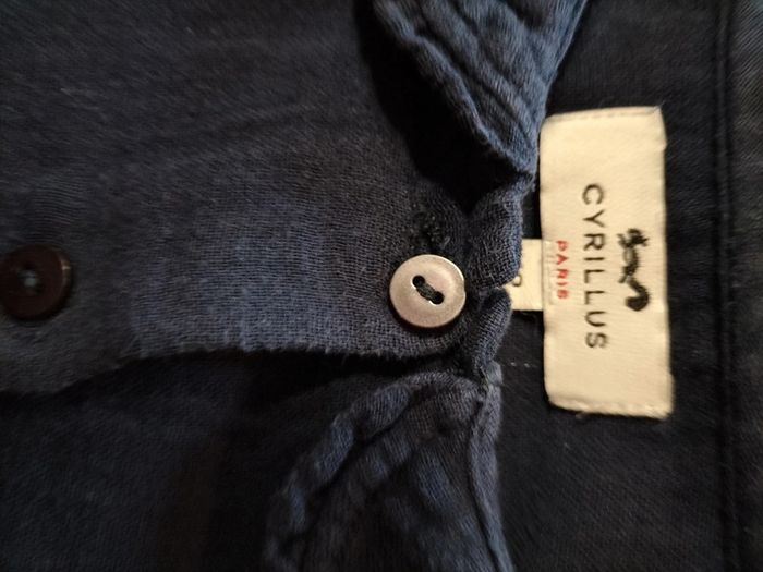 Blouse manches longues bleu marine 10 ans Cyrillus - photo numéro 3