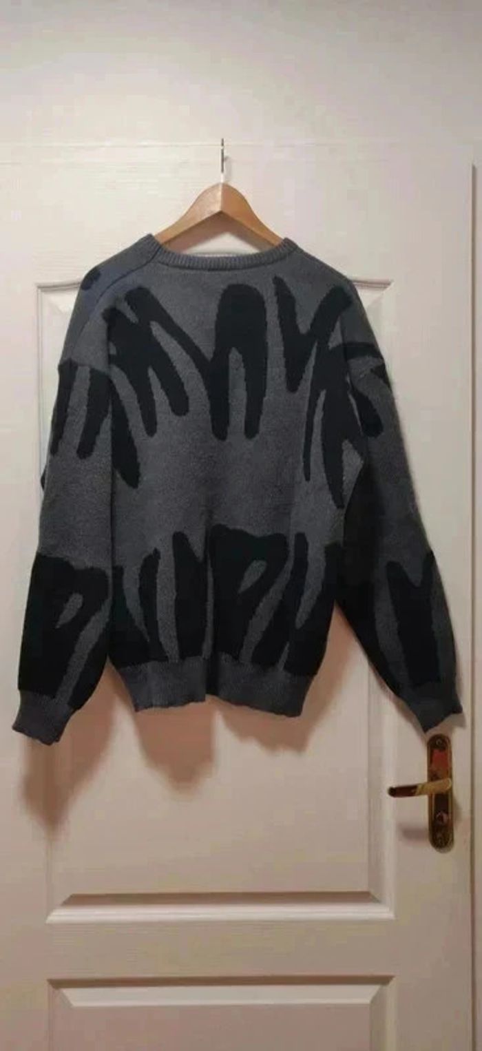 Neuf pull loose gris et noir M/L - photo numéro 2