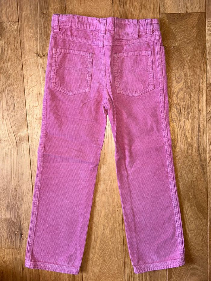 Pantalon en velours côtelé rose ajustable - photo numéro 5