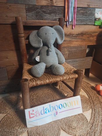 Peluche éléphant tembo tricot Nattou be