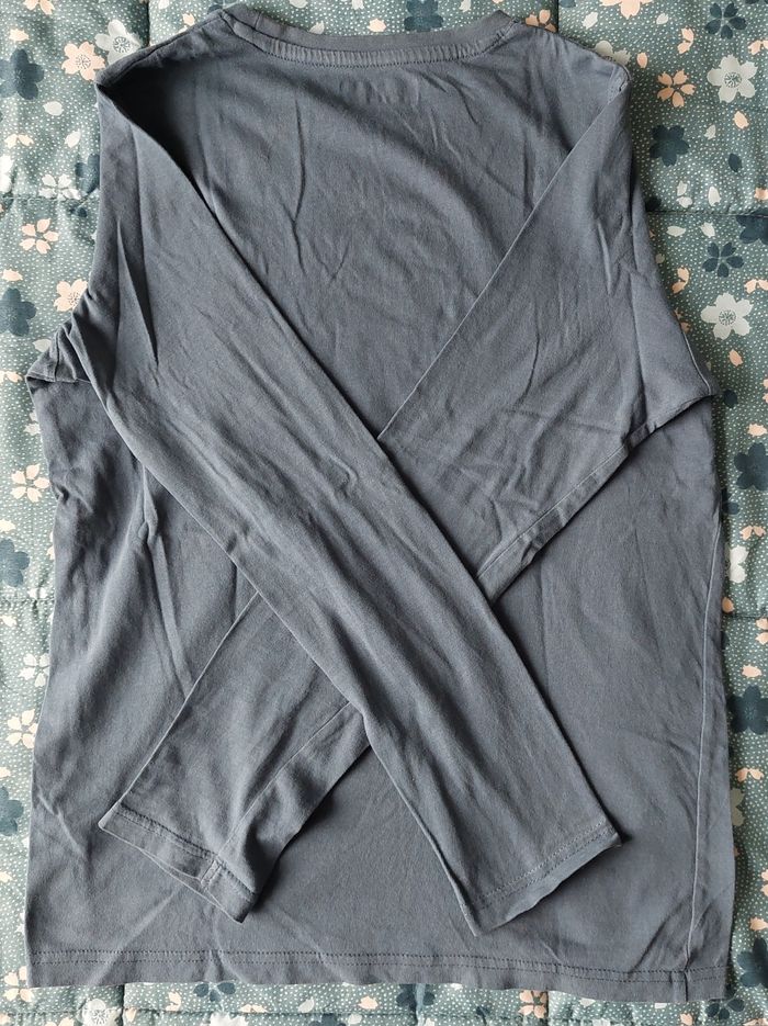 T-shirt 12 ans gris bleu - photo numéro 3