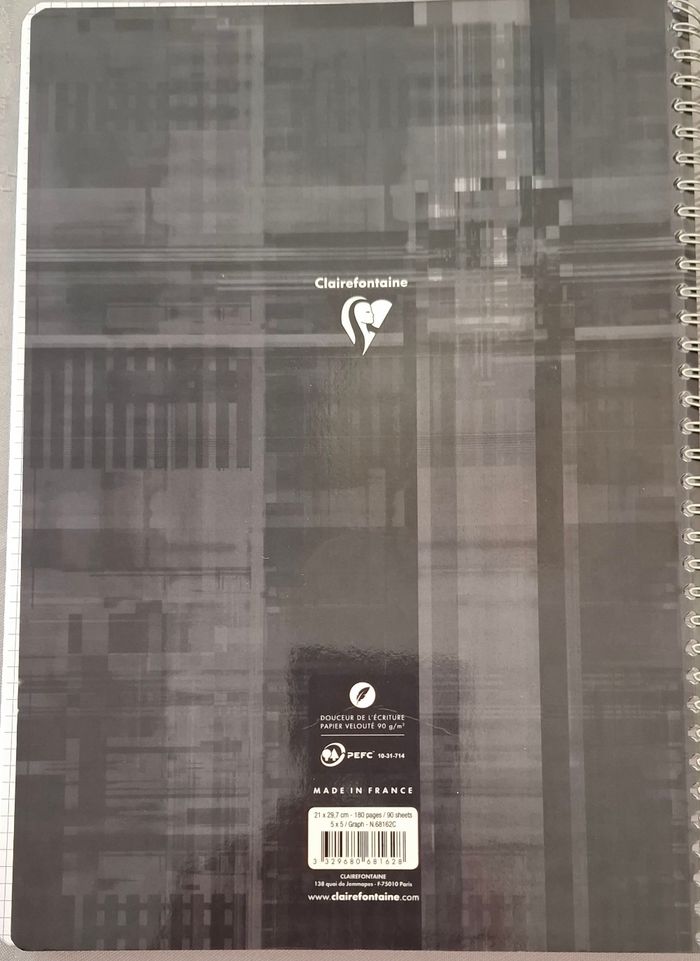 Cahier spirale claire fontaine