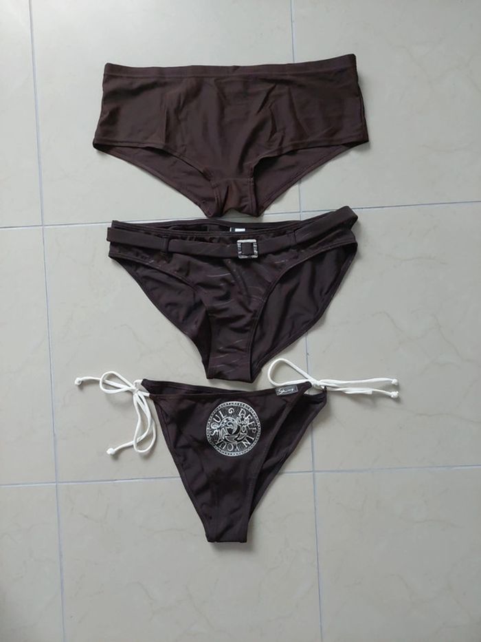3 bas de maillot, marron, 40.