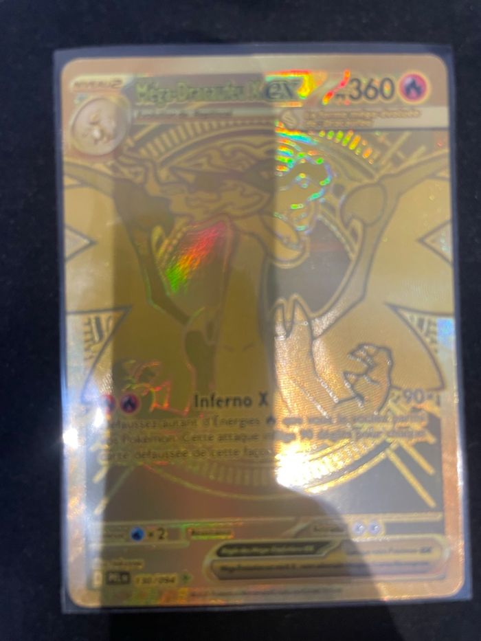 Pokémon Dracaufeu Gold 130/094 Édition ME02 Flammes Fantasmagoriques - photo numéro 4