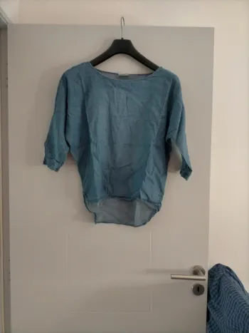Blouse manches 3/4 denim
