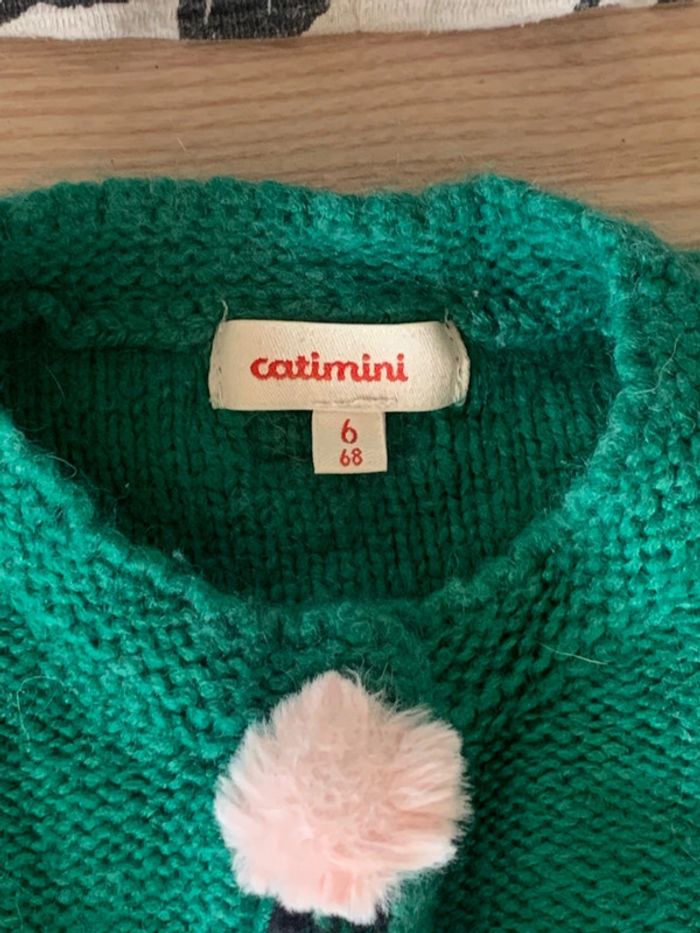 Très joli ensemble robe + gilet chiens et chats catimini 6 mois - photo numéro 6
