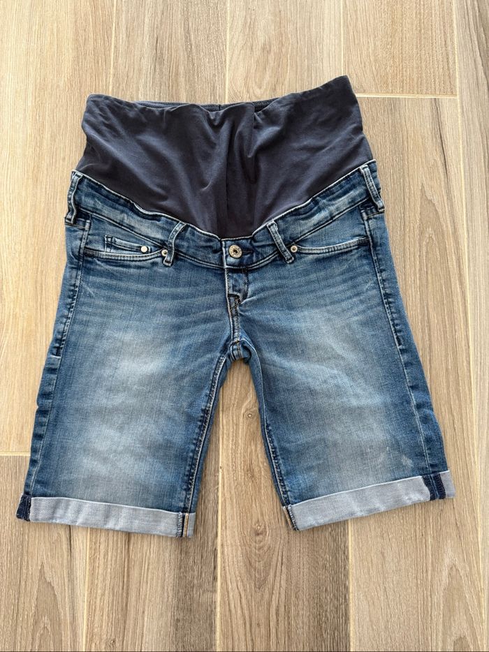 Joli short jeans femme grossesse maternité T36 H&M mama - photo numéro 4