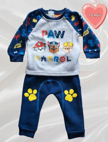 Ensemble jogging sport Pat Patrouille 12 mois