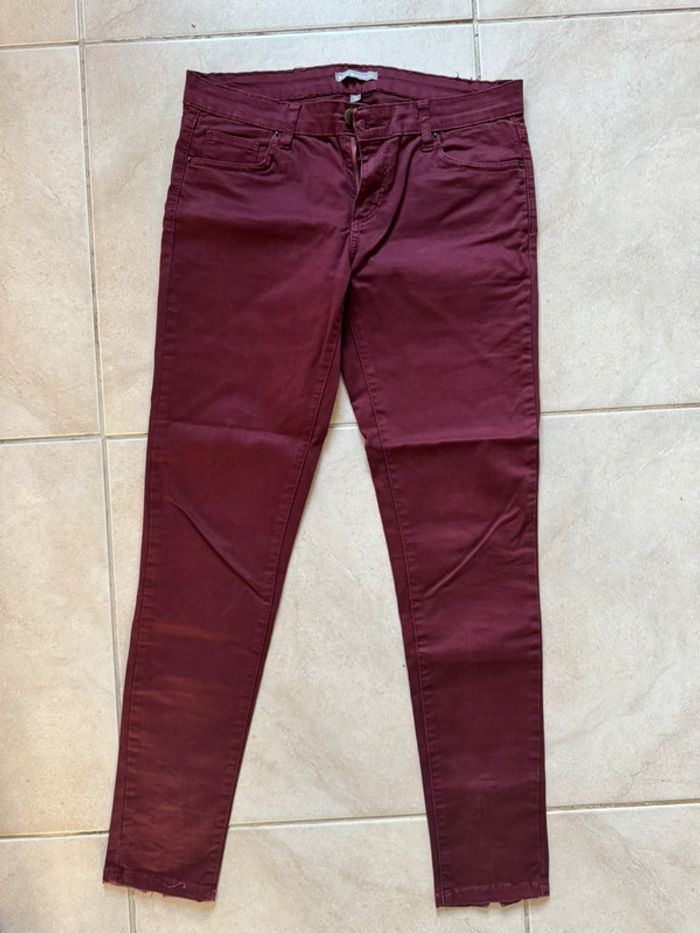 Pantalon bordeaux slim