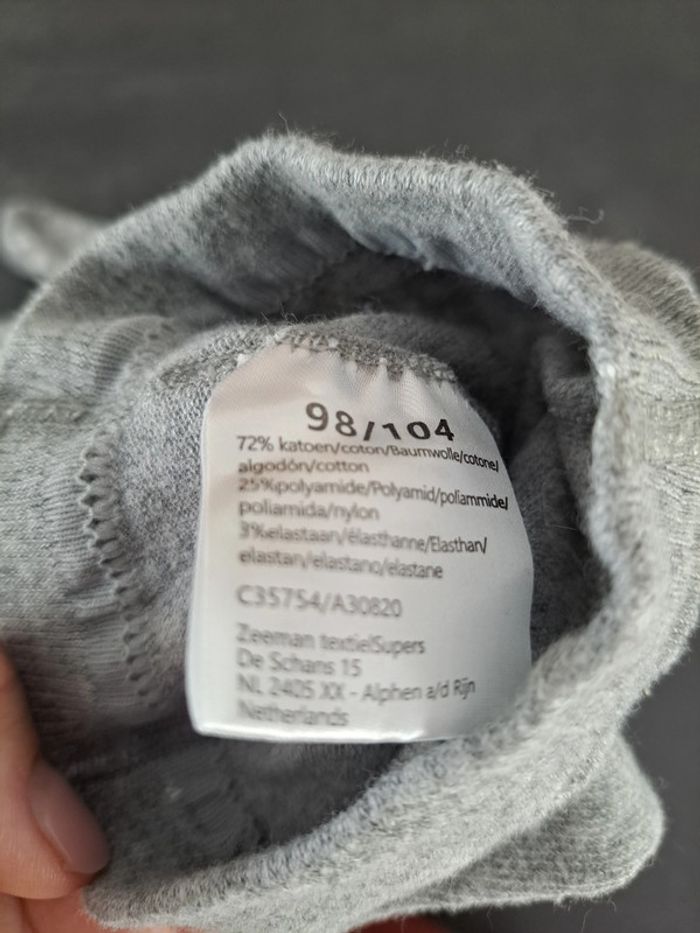 lot 2 collants Gris 3-4 ans - photo numéro 2