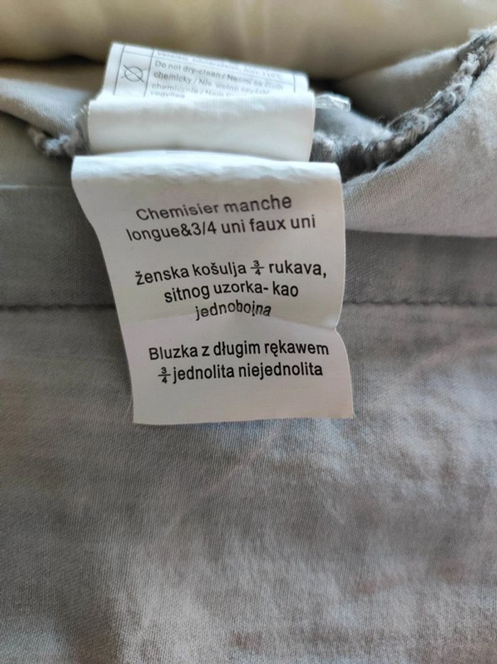 Chemise Pimkie gris délavé effet jeans taille XS - photo numéro 8