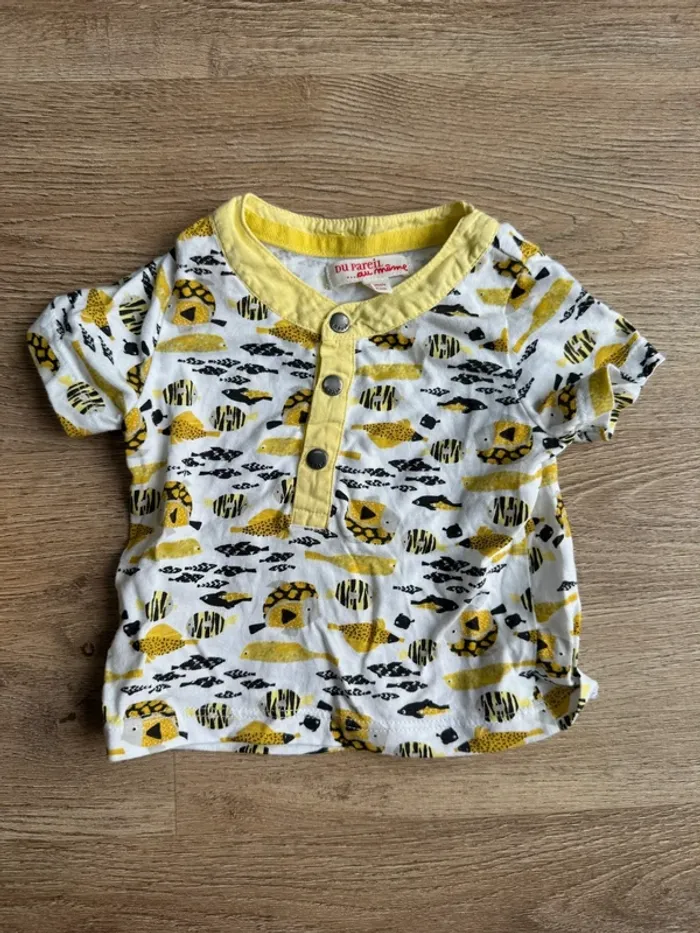 Ensemble du pareil au même dpam poisson jaune bébé garçon très bon état réduction lot t shirt - photo numéro 3