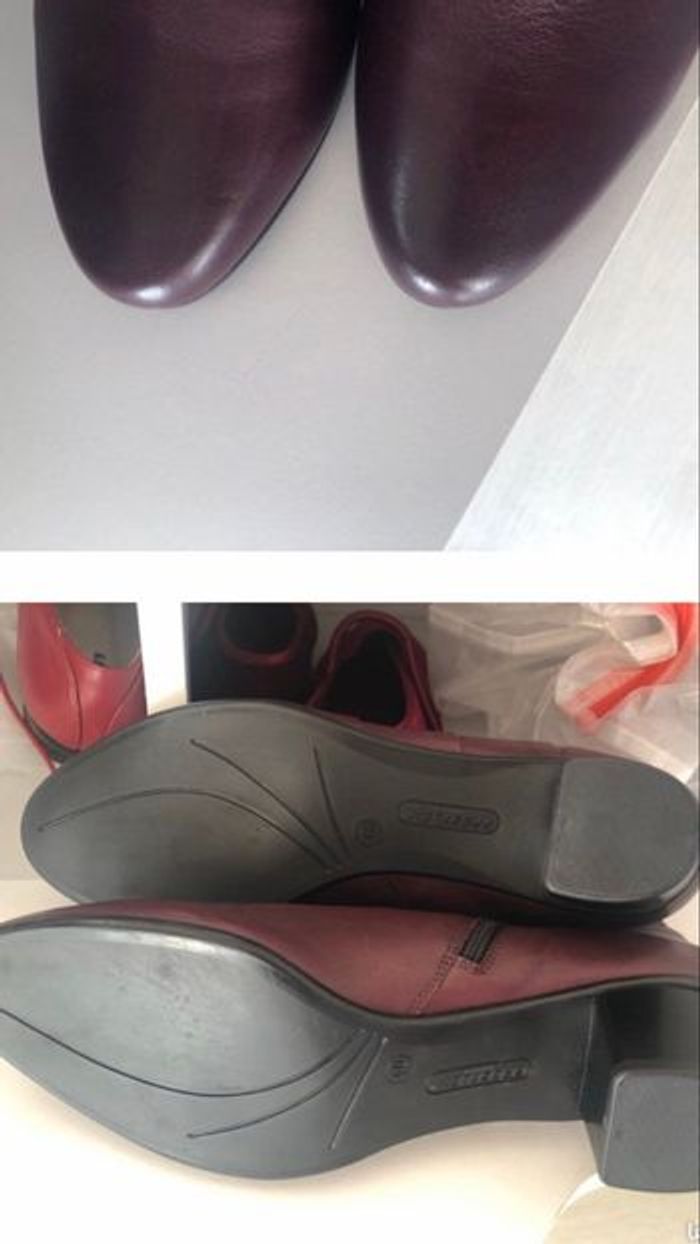 Bottines cuir Bordeaux neuve - photo numéro 6
