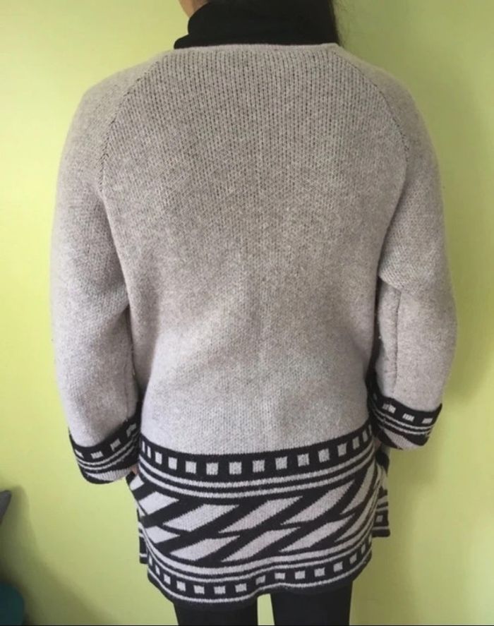 Magnifique gilet long esprit gris et noir - photo numéro 3