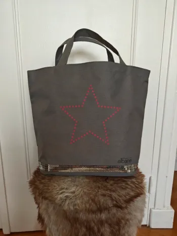 Sac cabas gris Camille Albane
