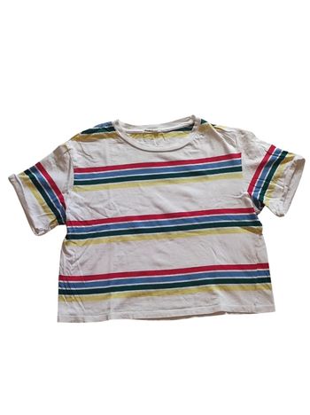 Tee shirt court rayures multicolore M / 38