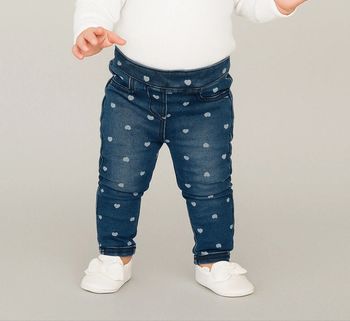Adorable jean bébé à cœurs 9 mois